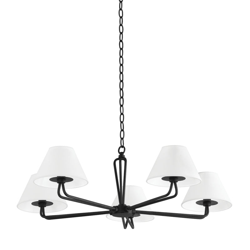 Troy Ozias F2536-BI Chandelier Light - Black Iron