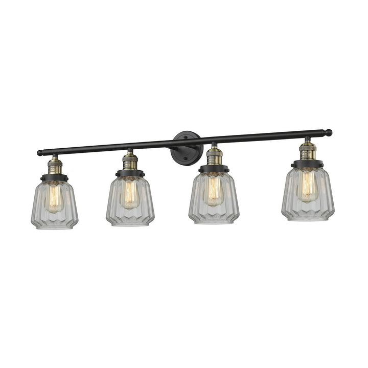 Innovations Franklin Restoration 215-BAB-G142 Bath Vanity Light 43 in. wide - Black Antique Brass
