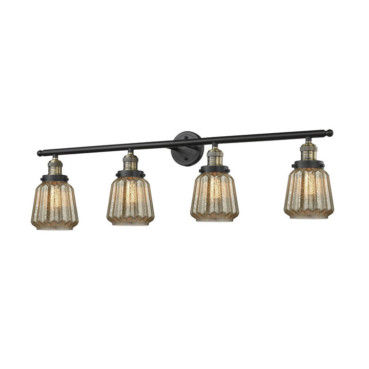 Innovations Franklin Restoration 215-BAB-G146 Bath Vanity Light 43 in. wide - Black Antique Brass