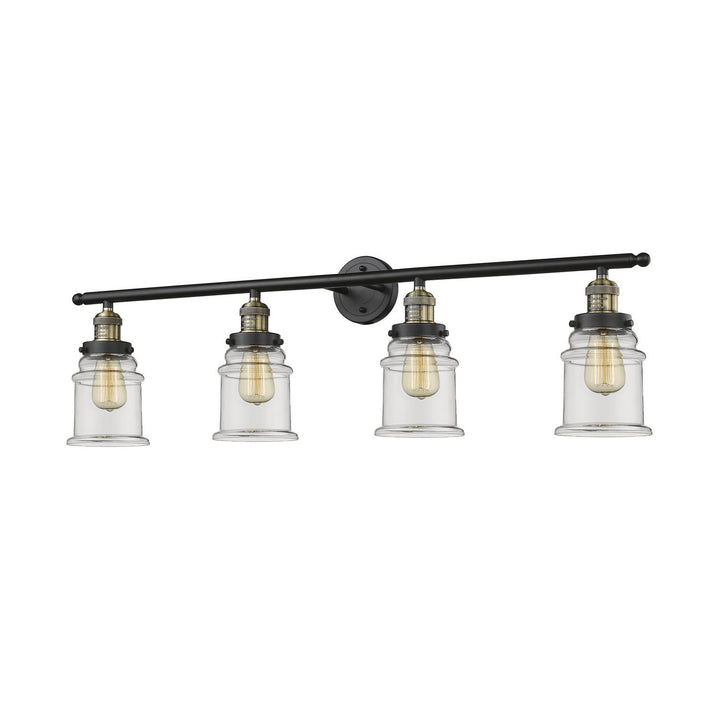 Innovations Franklin Restoration 215-BAB-G182 Bath Vanity Light 42 in. wide - Black Antique Brass