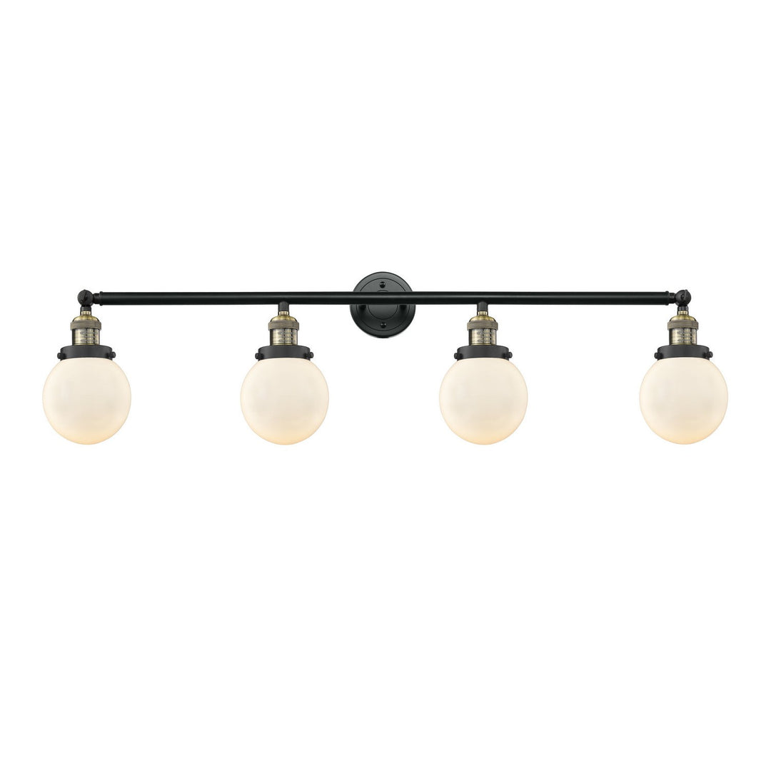 Innovations Franklin Restoration 215-BAB-G201-6-LED Bath Vanity Light 42 in. wide - Black Antique Brass
