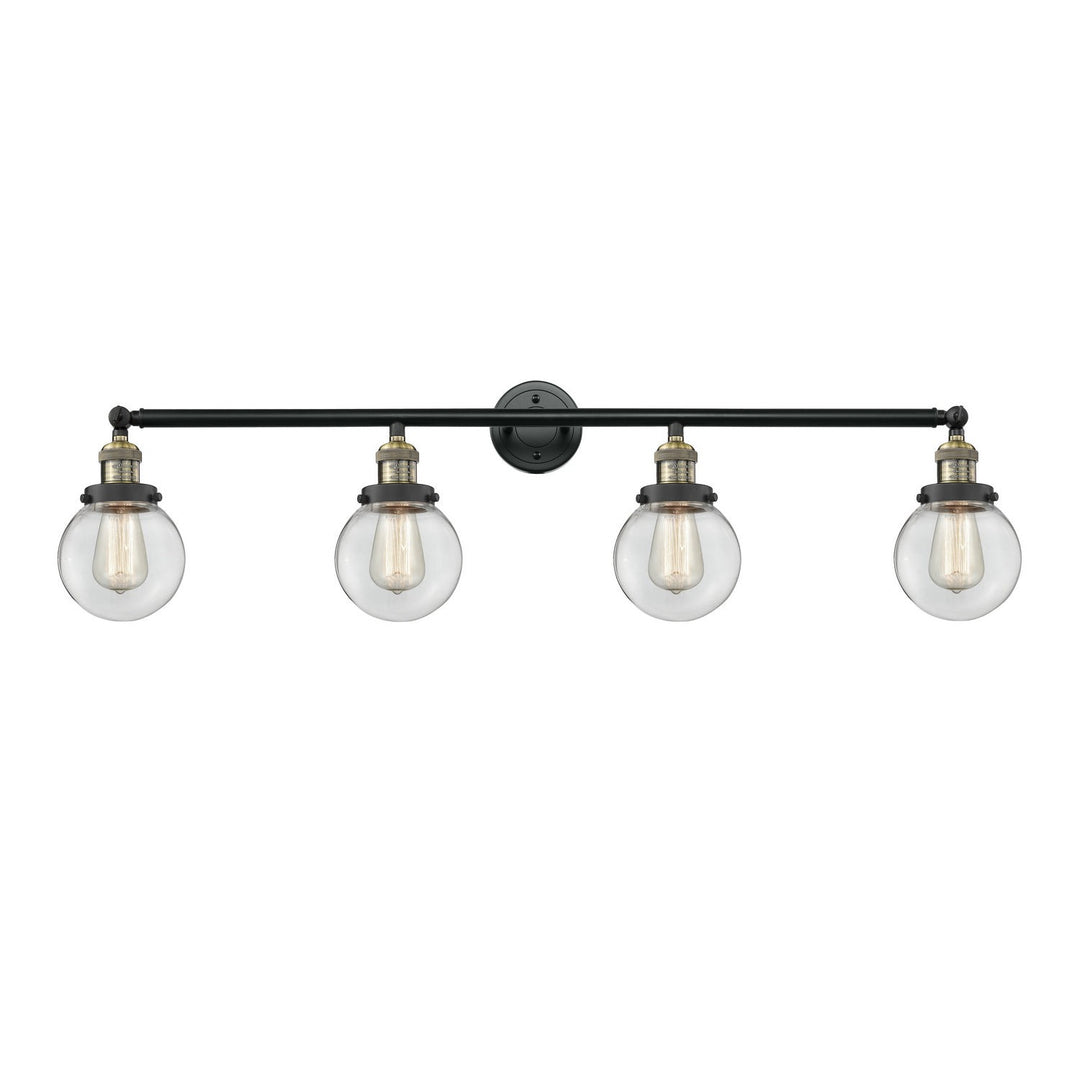 Innovations Franklin Restoration 215-BAB-G202-6-LED Bath Vanity Light 42 in. wide - Black Antique Brass