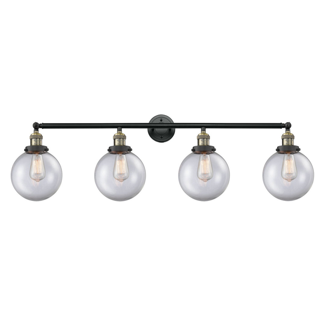 Innovations Franklin Restoration 215-BAB-G202-8 Bath Vanity Light 44 in. wide - Black Antique Brass
