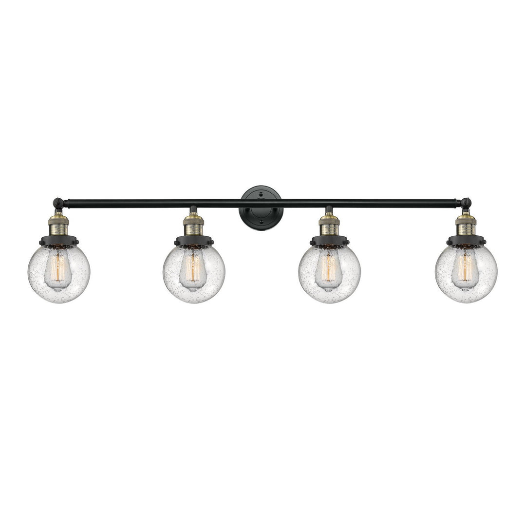 Innovations Franklin Restoration 215-BAB-G204-6 Bath Vanity Light 42 in. wide - Black Antique Brass