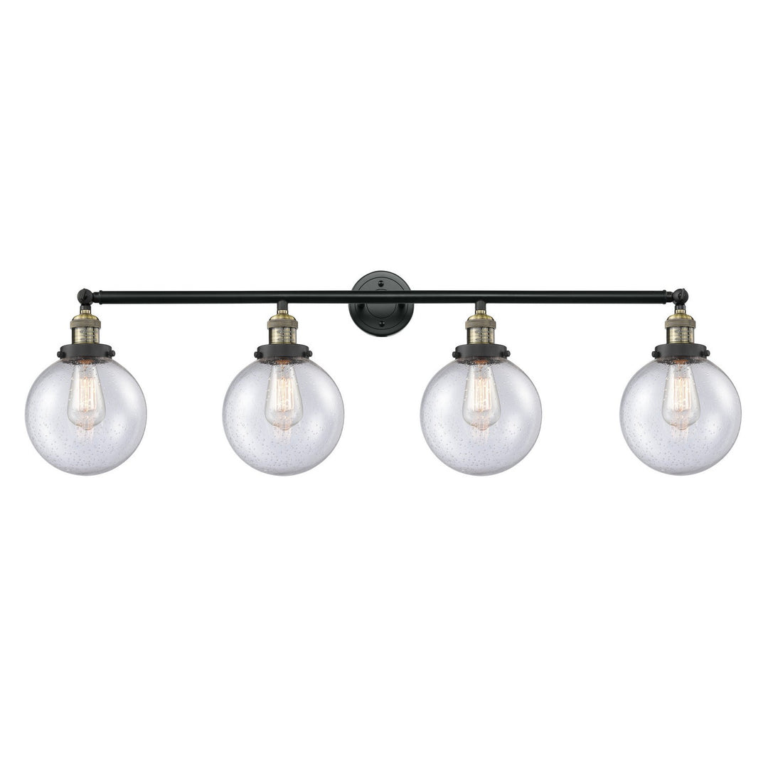 Innovations Franklin Restoration 215-BAB-G204-8 Bath Vanity Light 44 in. wide - Black Antique Brass