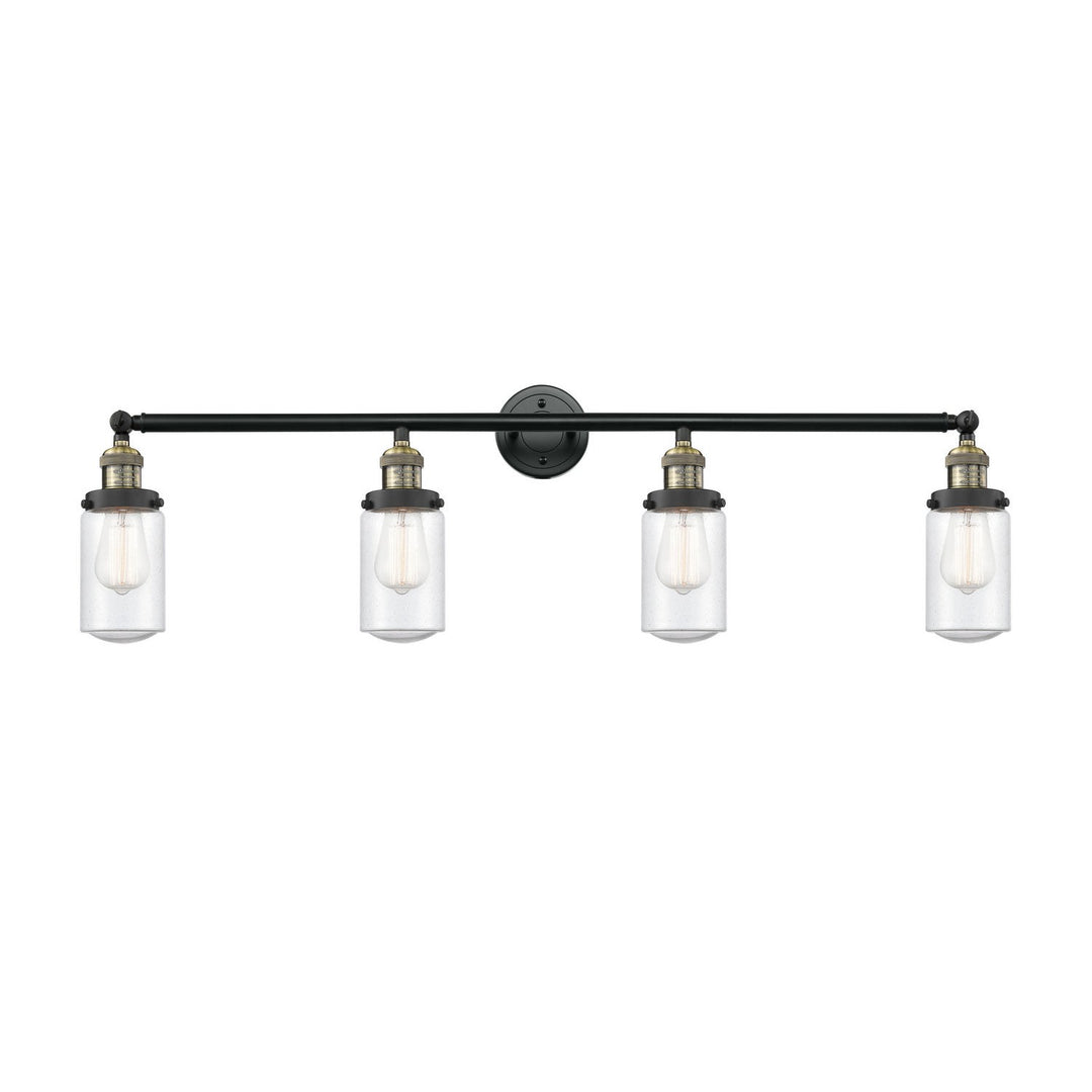 Innovations Franklin Restoration 215-BAB-G314 Bath Vanity Light 43 in. wide - Black Antique Brass