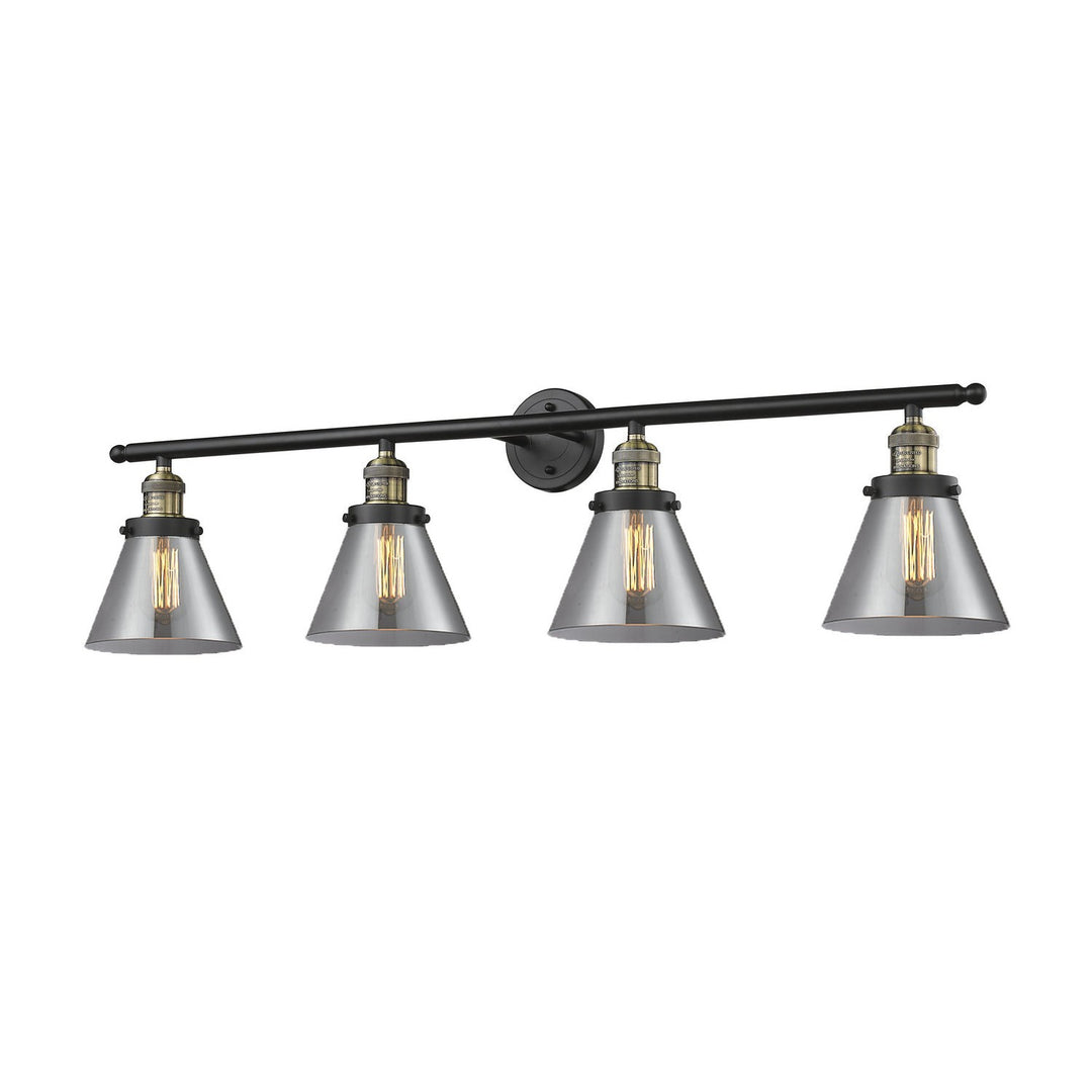 Innovations Franklin Restoration 215-BAB-G43 Bath Vanity Light 44 in. wide - Black Antique Brass