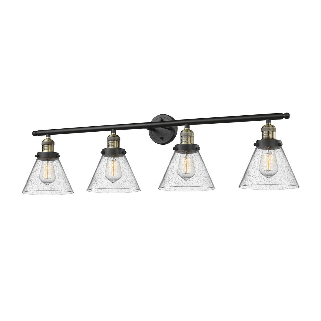 Innovations Franklin Restoration 215-BAB-G44 Bath Vanity Light 44 in. wide - Black Antique Brass