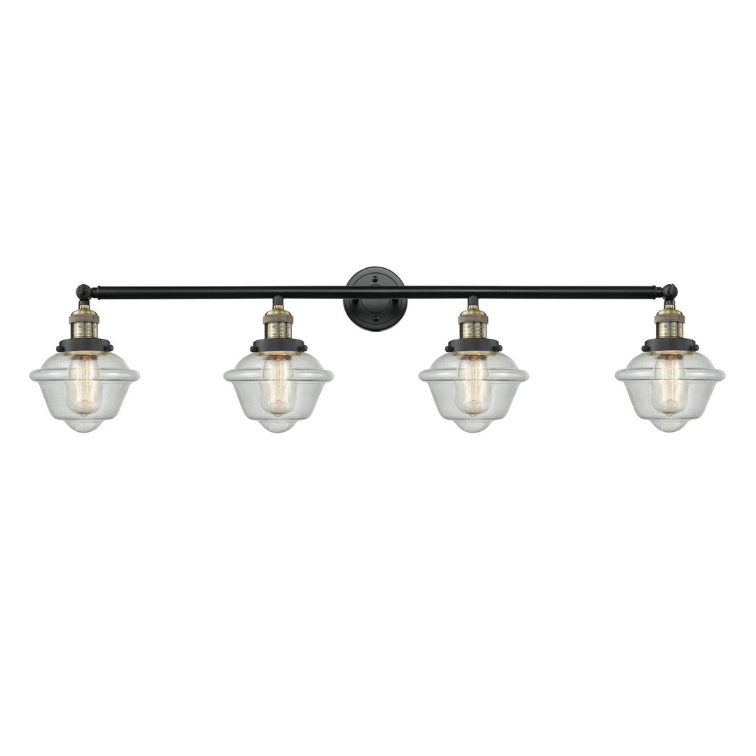 Innovations Franklin Restoration 215-BAB-G534 Bath Vanity Light 46 in. wide - Black Antique Brass