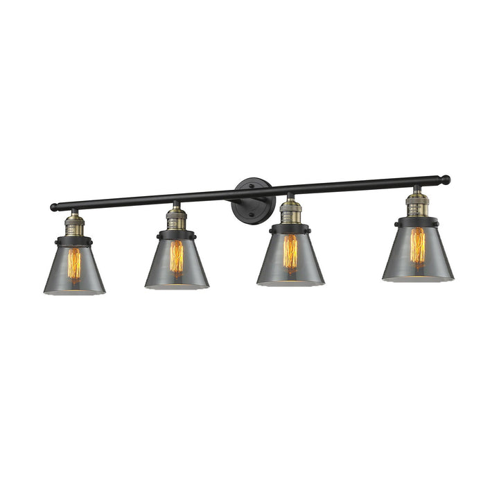 Innovations Franklin Restoration 215-BAB-G63 Bath Vanity Light 43 in. wide - Black Antique Brass