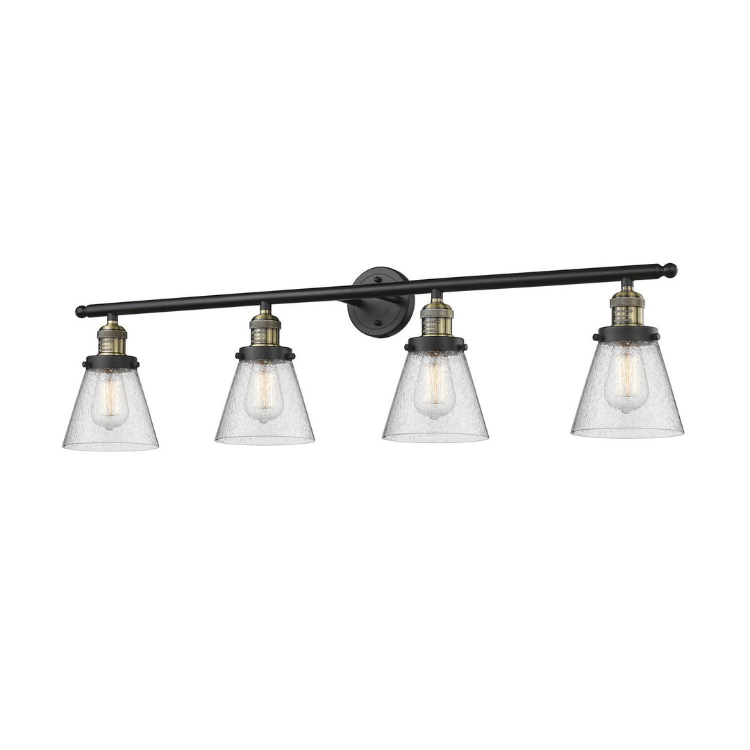 Innovations Franklin Restoration 215-BAB-G64 Bath Vanity Light 43 in. wide - Black Antique Brass