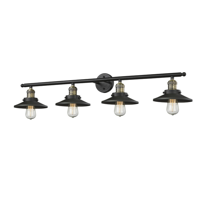 Innovations Franklin Restoration 215-BAB-M6 Bath Vanity Light 44 in. wide - Black Antique Brass