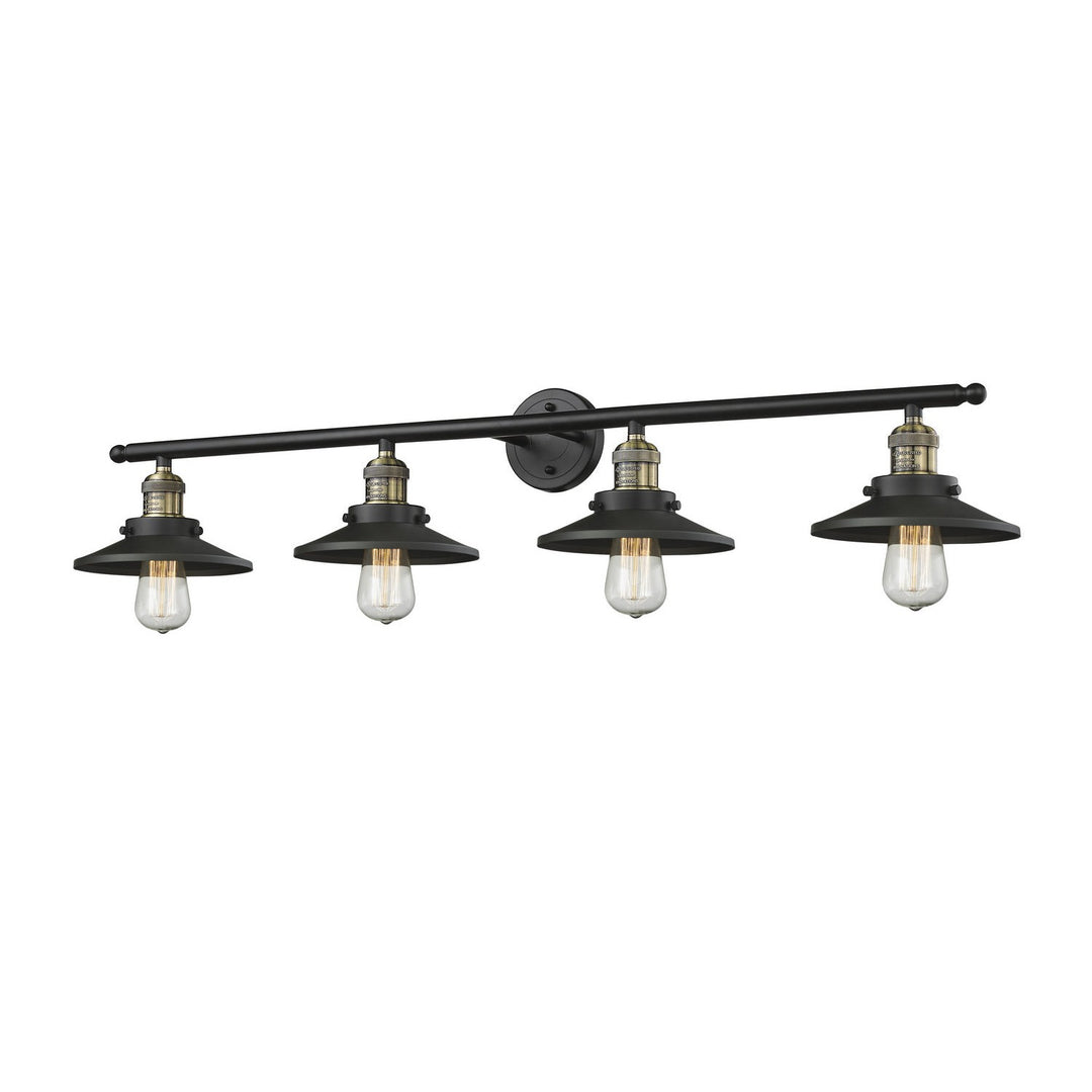 Innovations Franklin Restoration 215-BAB-M6-LED Bath Vanity Light 44 in. wide - Black Antique Brass