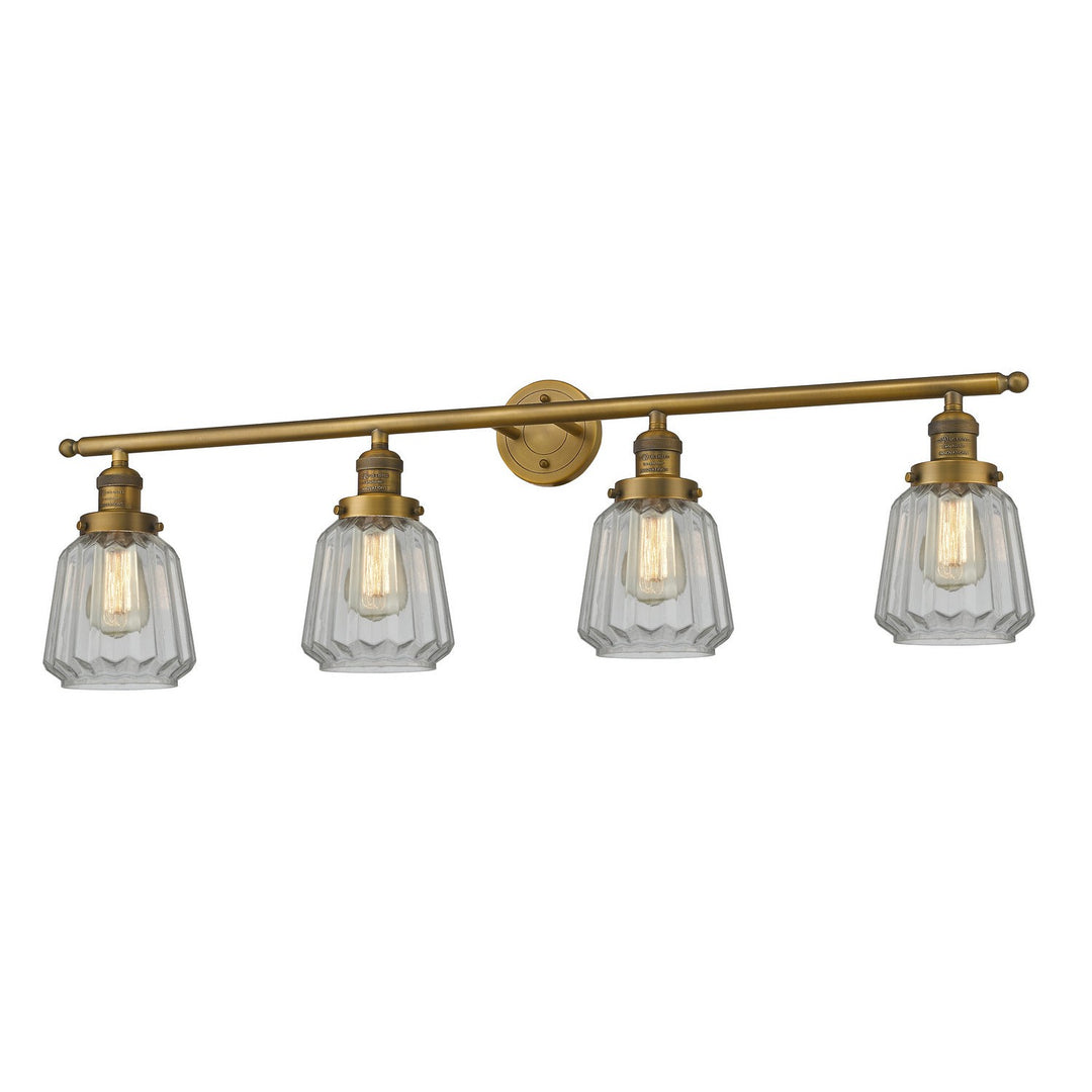 Innovations Franklin Restoration 215-BB-G142-LED Bath Vanity Light 43 in. wide - Brushed Brass
