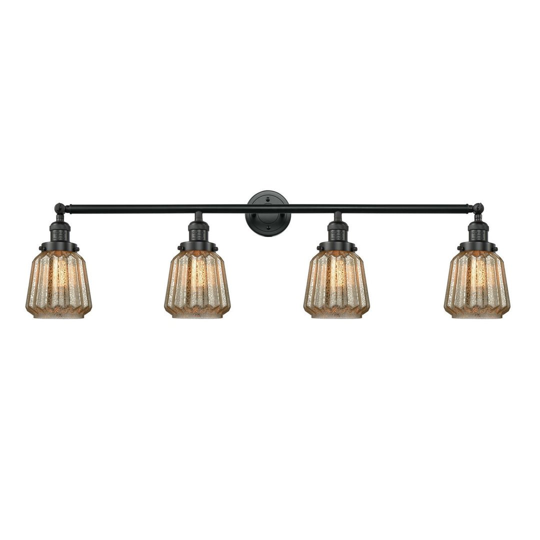 Innovations Franklin Restoration 215-BK-G146 Bath Vanity Light 43 in. wide - Matte Black