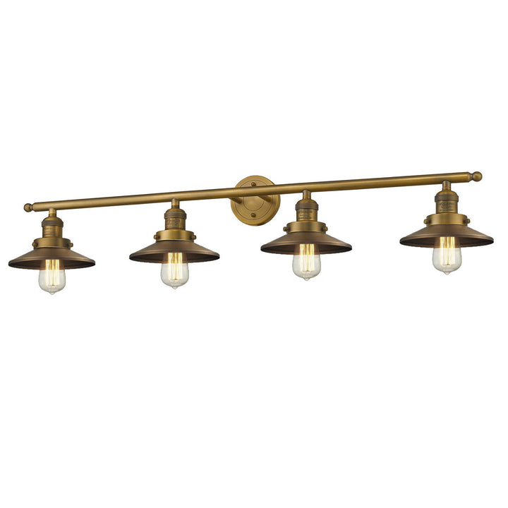 Innovations Franklin Restoration 215-BB-M4-LED Bath Vanity Light 44 in. wide - Brushed Brass