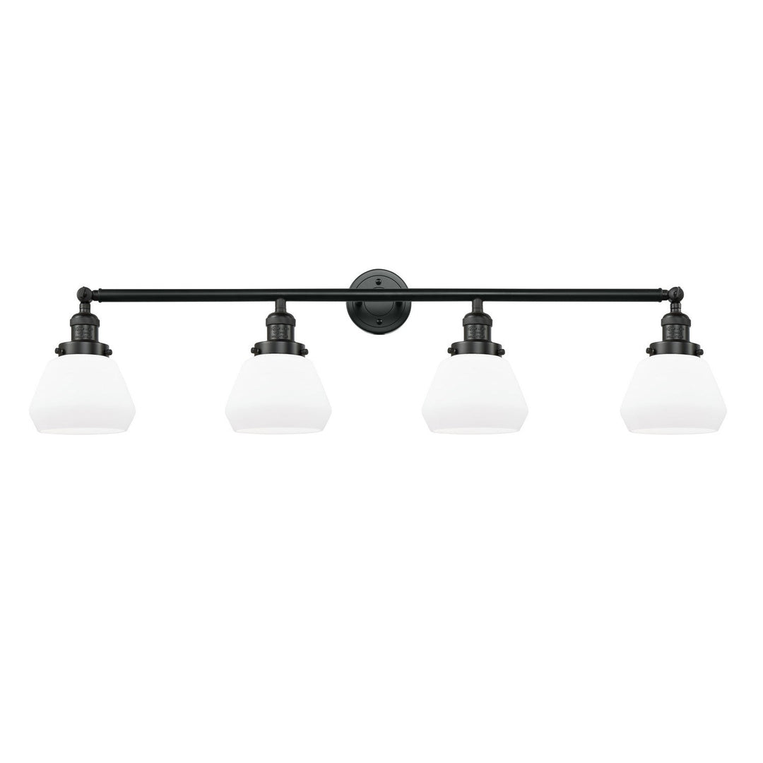 Innovations Franklin Restoration 215-BK-G171-LED Bath Vanity Light 43 in. wide - Matte Black