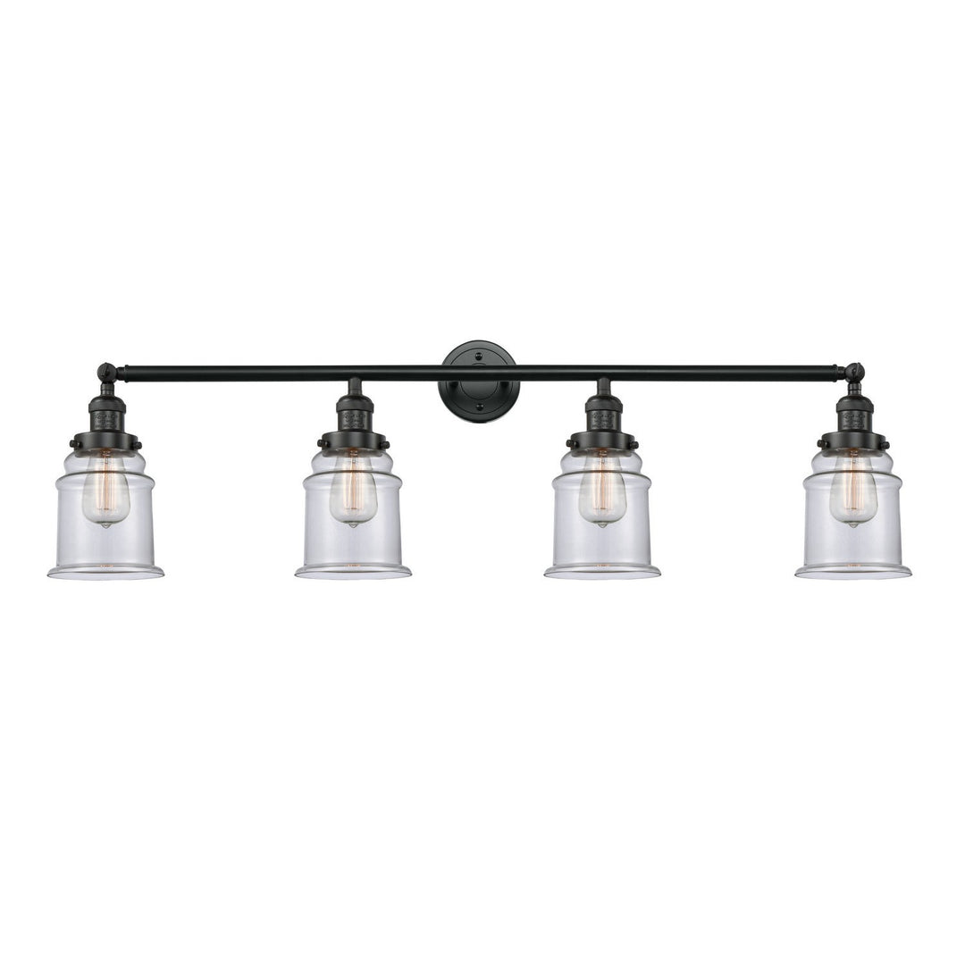 Innovations Franklin Restoration 215-BK-G182-LED Bath Vanity Light 42 in. wide - Matte Black