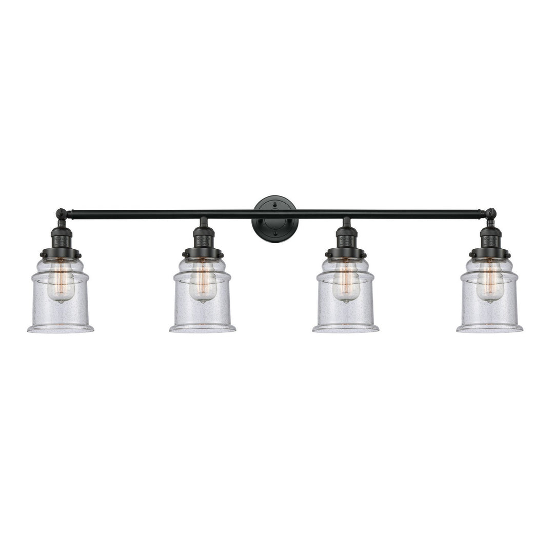 Innovations Franklin Restoration 215-BK-G184 Bath Vanity Light 42 in. wide - Matte Black