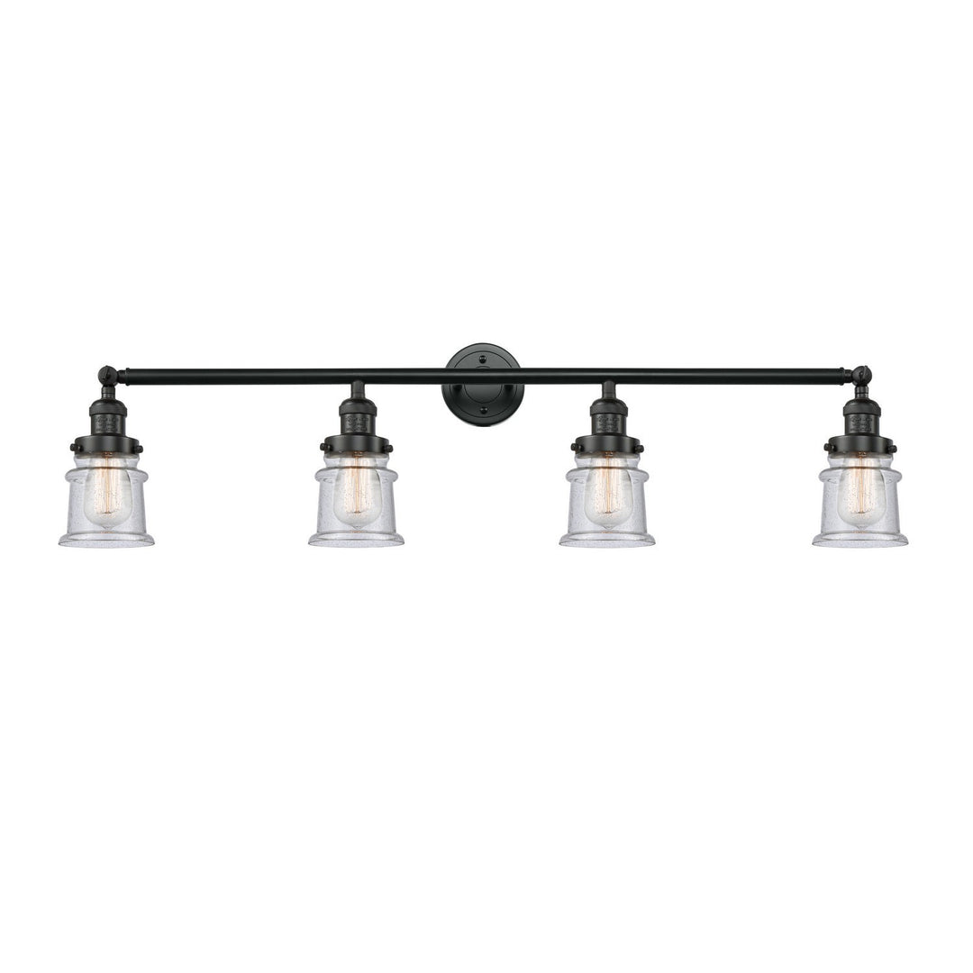 Innovations Franklin Restoration 215-BK-G184S-LED Bath Vanity Light 42 in. wide - Matte Black