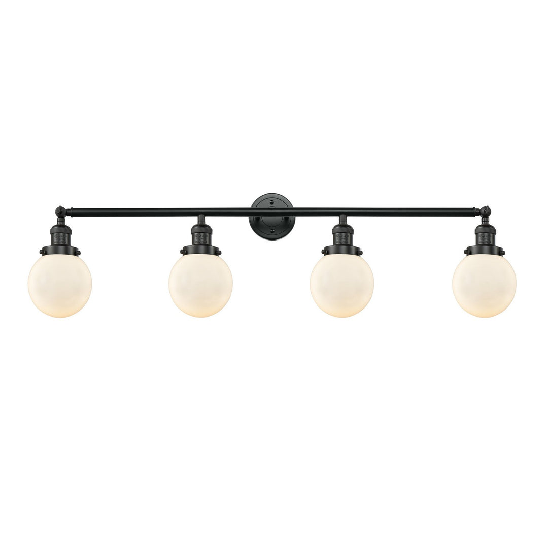 Innovations Franklin Restoration 215-BK-G201-6 Bath Vanity Light 42 in. wide - Matte Black