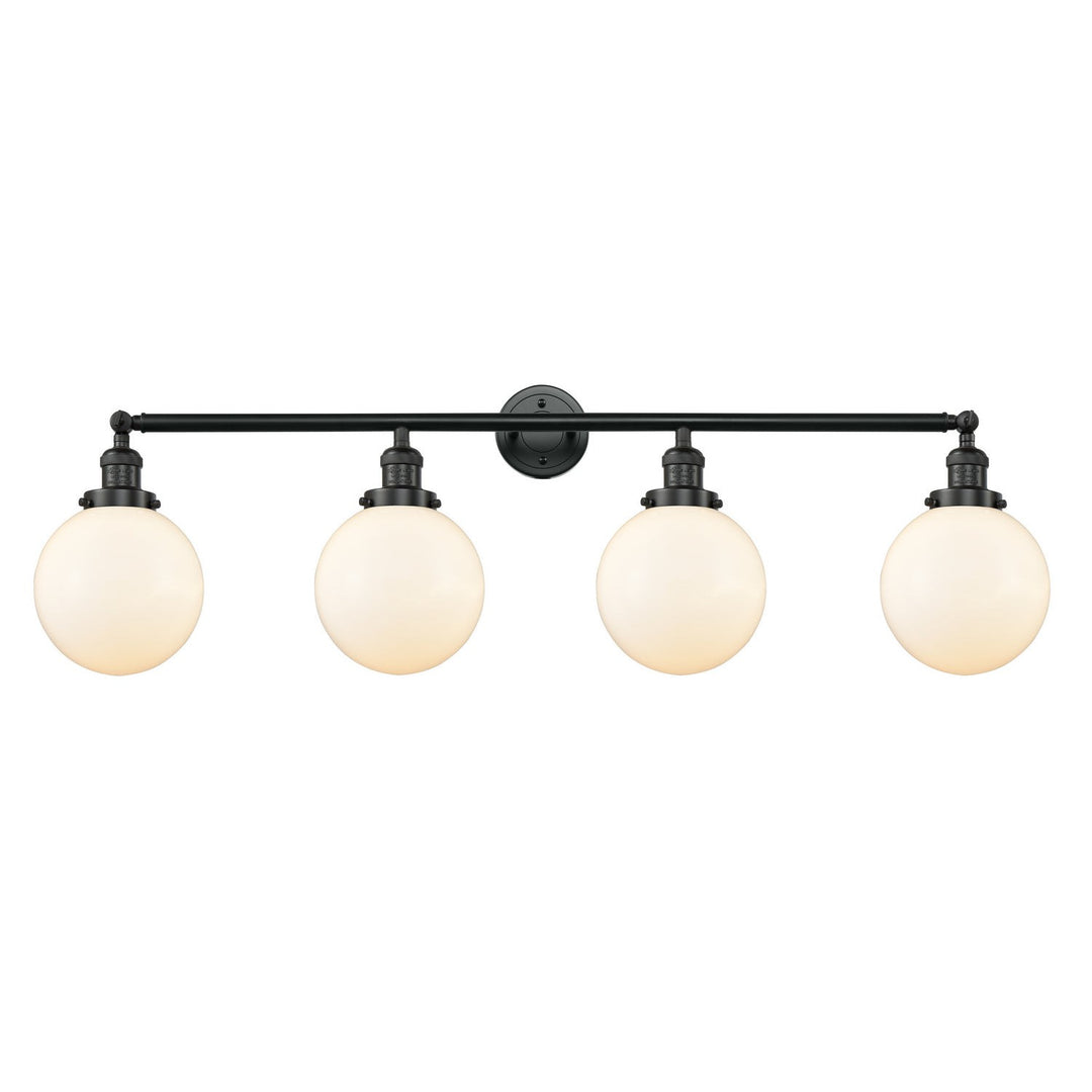 Innovations Franklin Restoration 215-BK-G201-8-LED Bath Vanity Light 44 in. wide - Matte Black