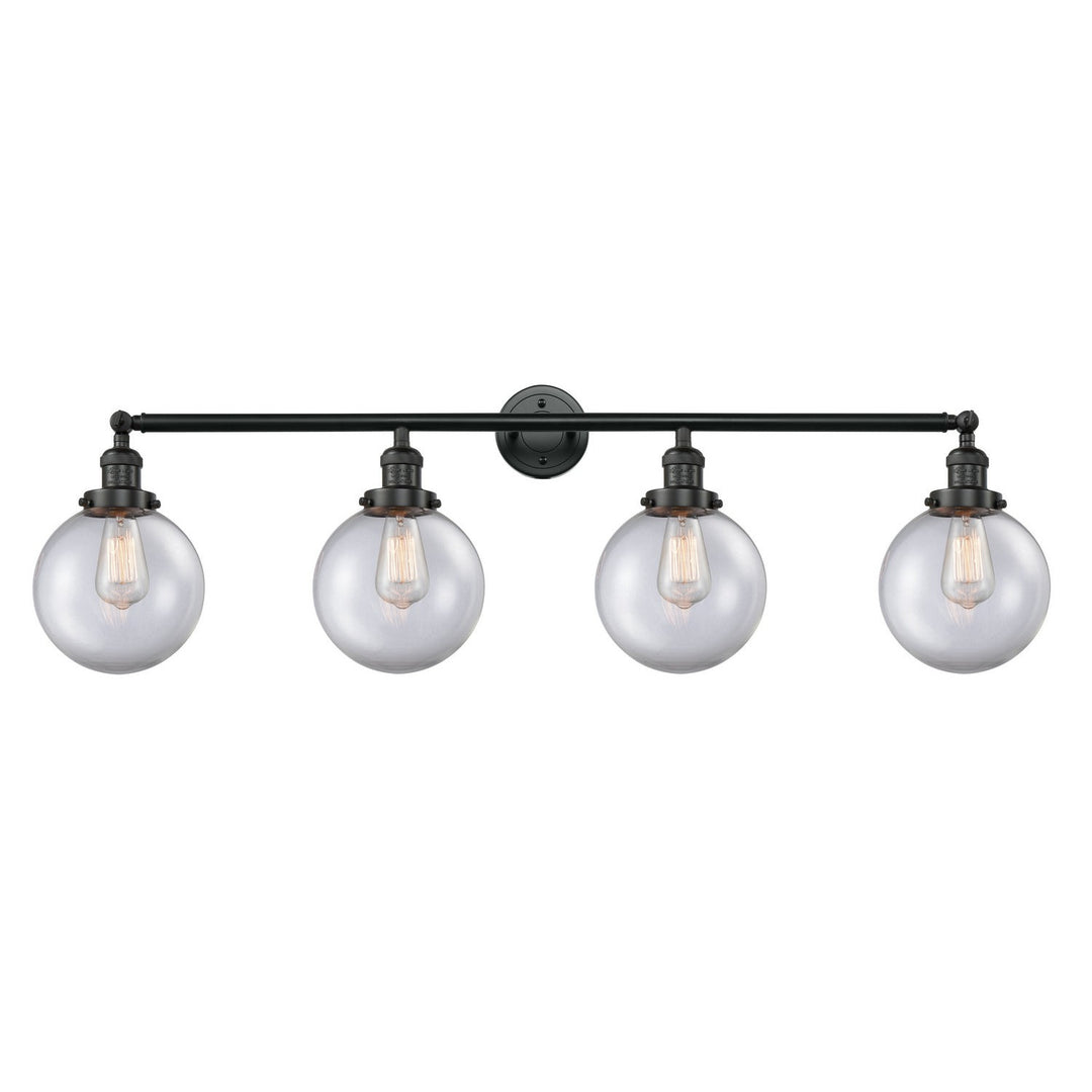 Innovations Franklin Restoration 215-BK-G202-8-LED Bath Vanity Light 44 in. wide - Matte Black