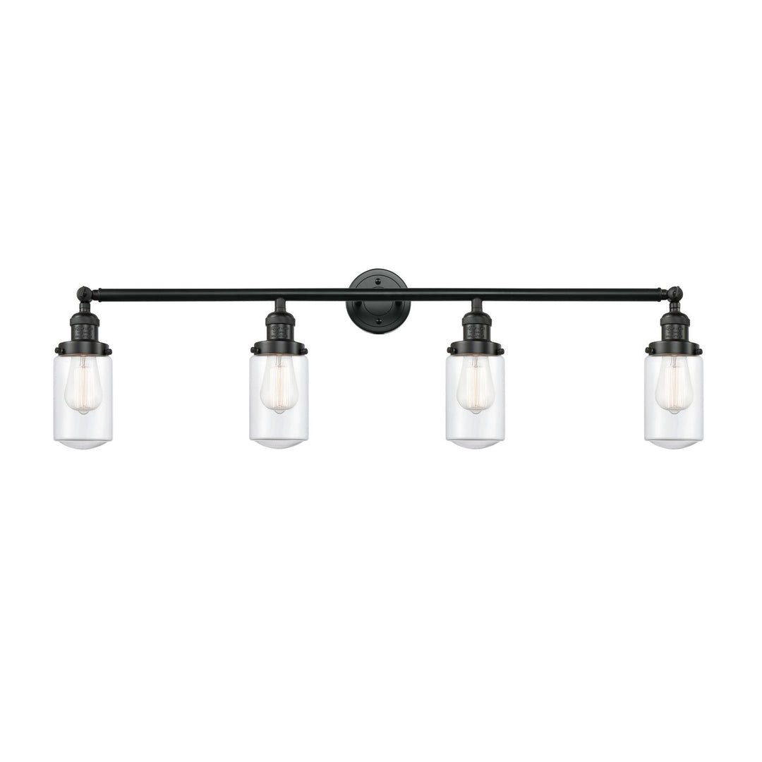 Innovations Franklin Restoration 215-BK-G312-LED Bath Vanity Light 43 in. wide - Matte Black