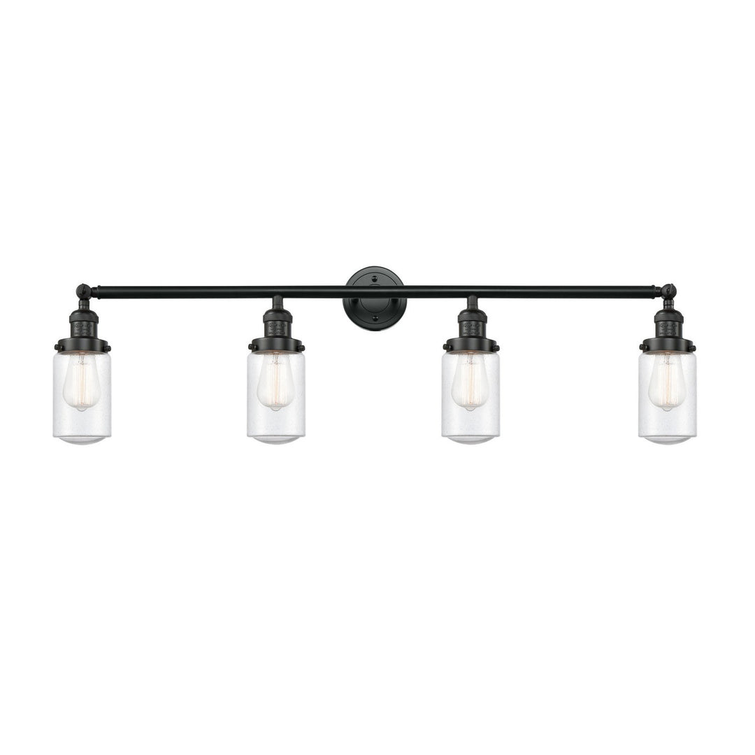 Innovations Franklin Restoration 215-BK-G314 Bath Vanity Light 43 in. wide - Matte Black