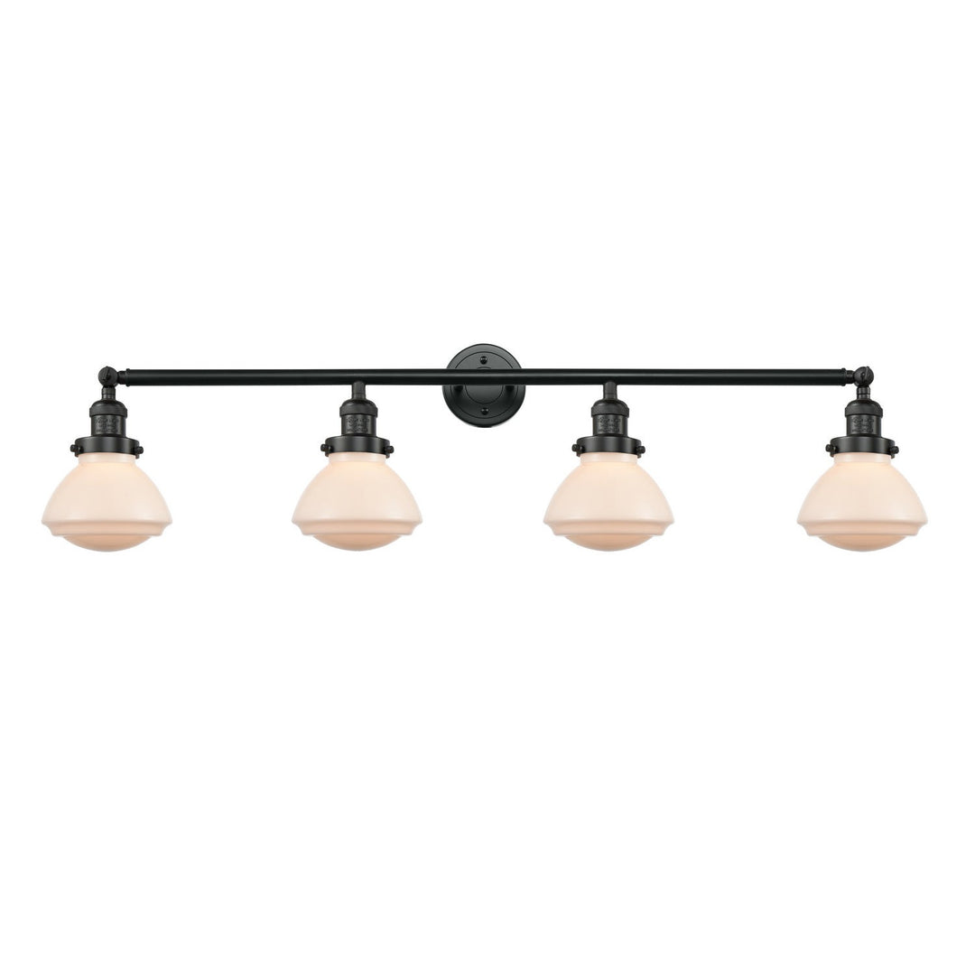 Innovations Franklin Restoration 215-BK-G321-LED Bath Vanity Light 43 in. wide - Matte Black