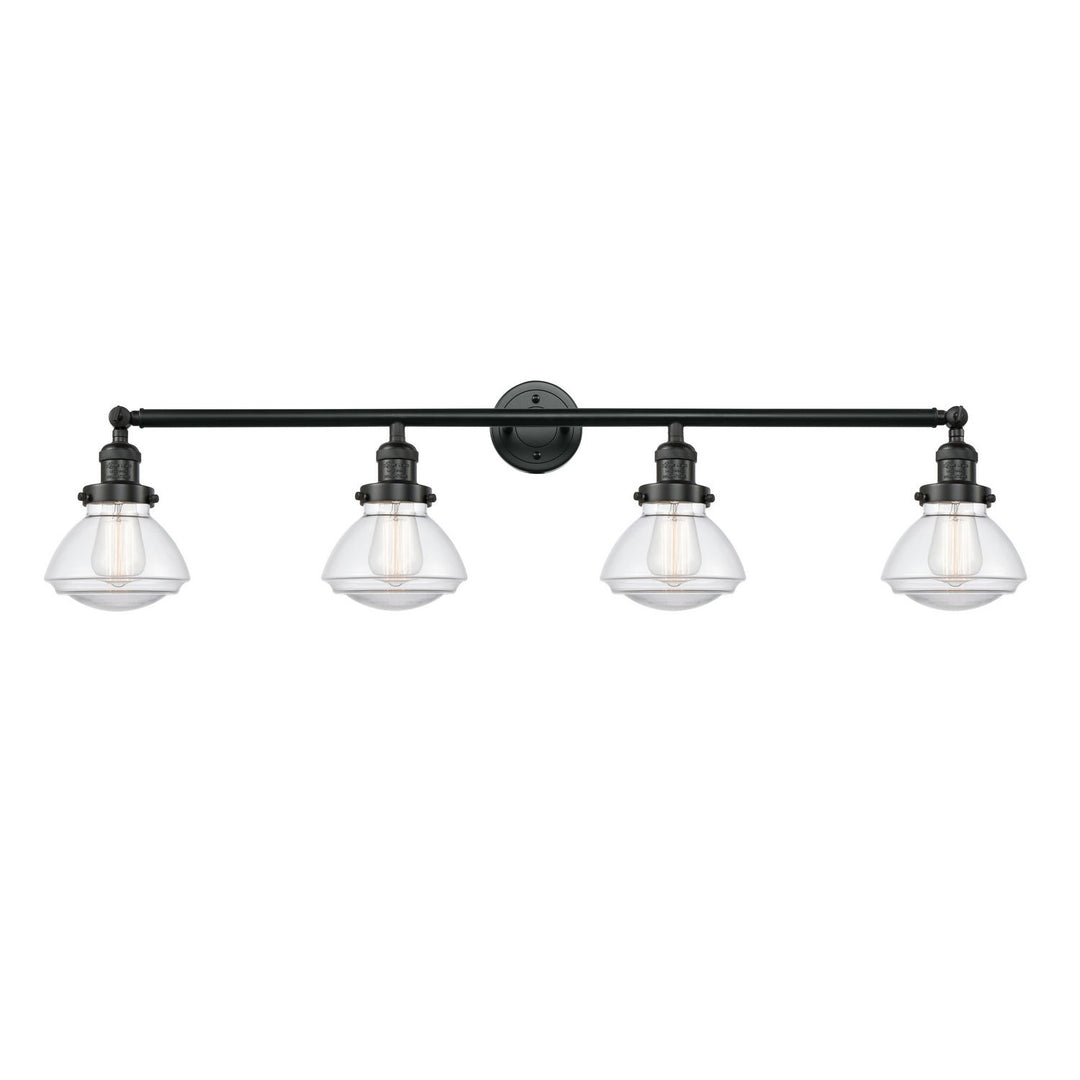 Innovations Franklin Restoration 215-BK-G322 Bath Vanity Light 43 in. wide - Matte Black