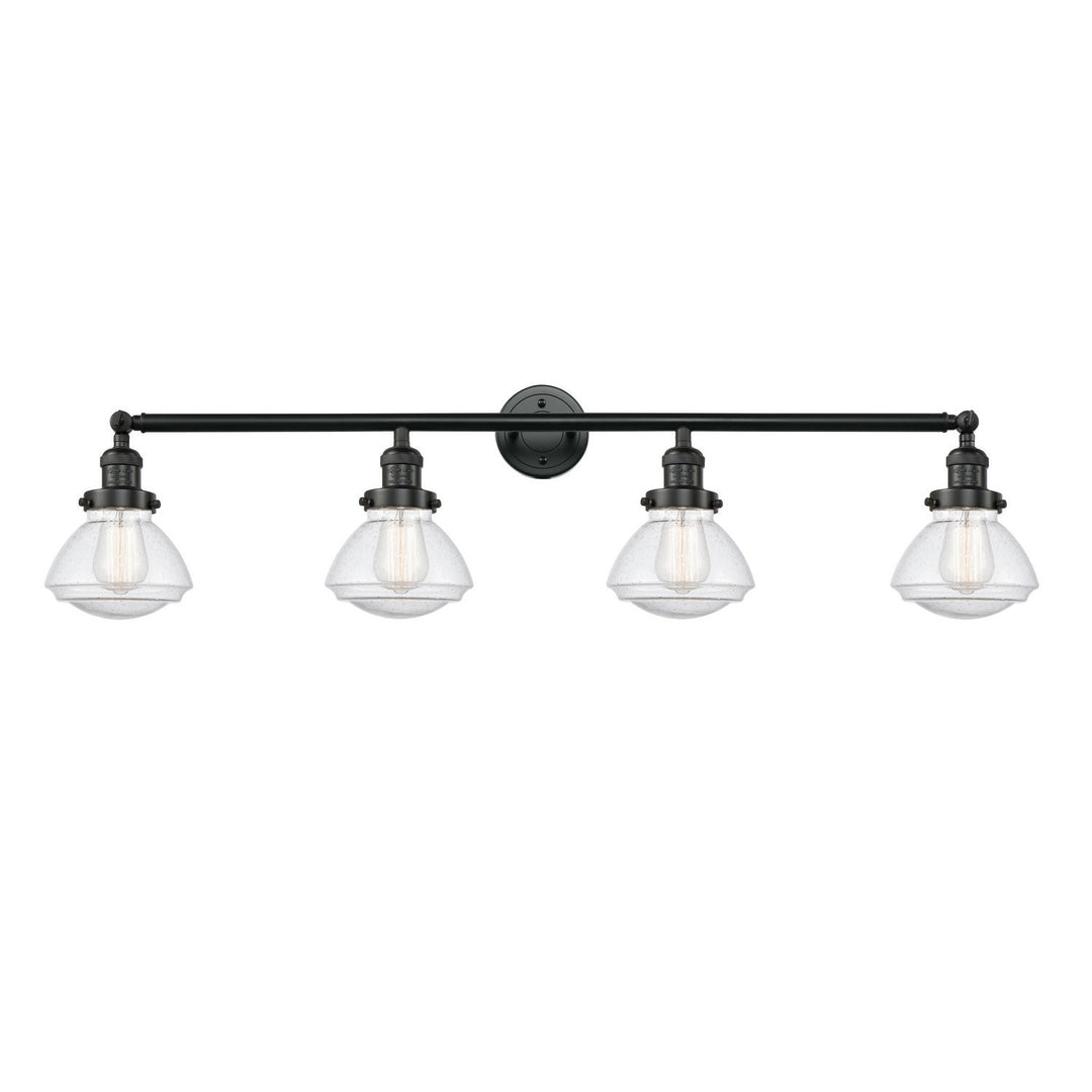 Innovations Franklin Restoration 215-BK-G324 Bath Vanity Light 43 in. wide - Matte Black