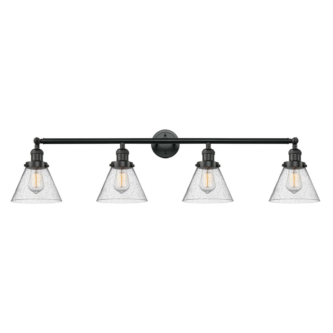 Innovations Franklin Restoration 215-BK-G44-LED Bath Vanity Light 44 in. wide - Matte Black