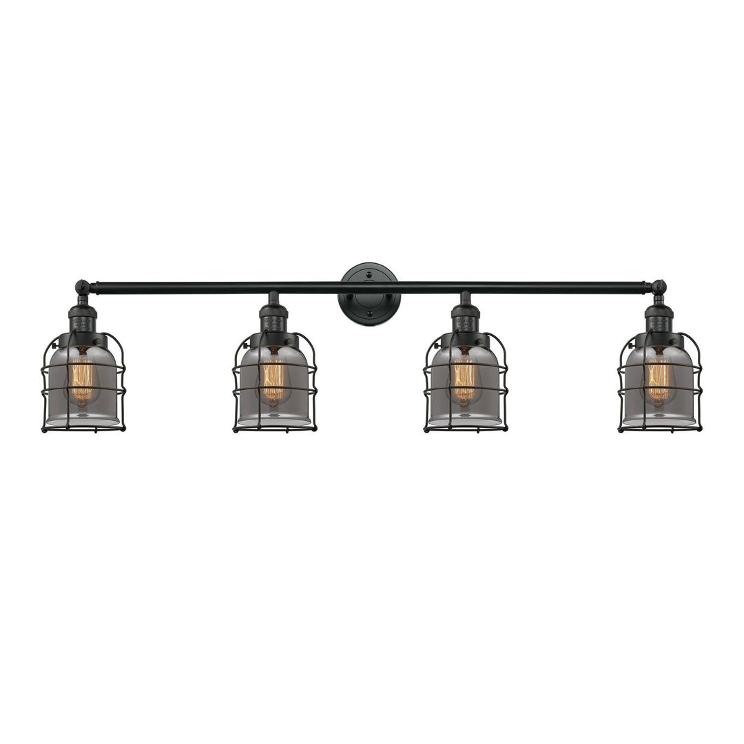 Innovations Franklin Restoration 215-BK-G53-CE Bath Vanity Light 42 in. wide - Matte Black