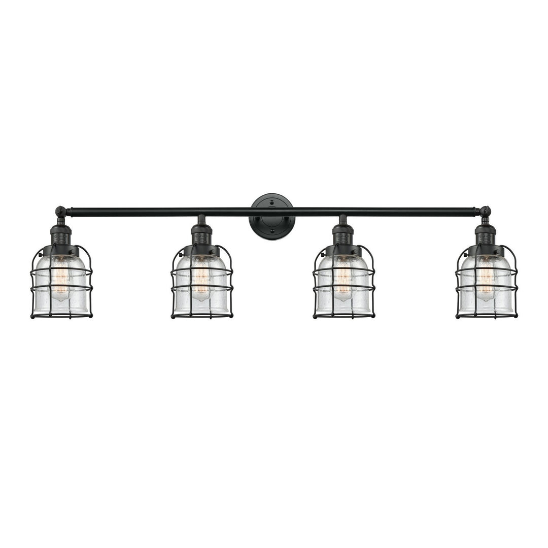 Innovations Franklin Restoration 215-BK-G54-CE Bath Vanity Light 42 in. wide - Matte Black