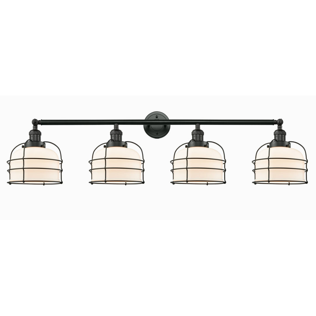 Innovations Franklin Restoration 215-BK-G71-CE Bath Vanity Light 44 in. wide - Matte Black