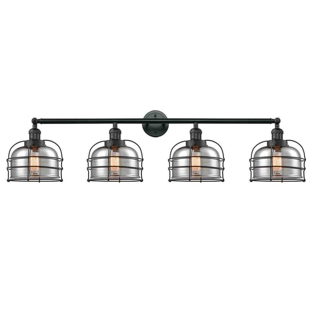 Innovations Franklin Restoration 215-BK-G73-CE Bath Vanity Light 44 in. wide - Matte Black