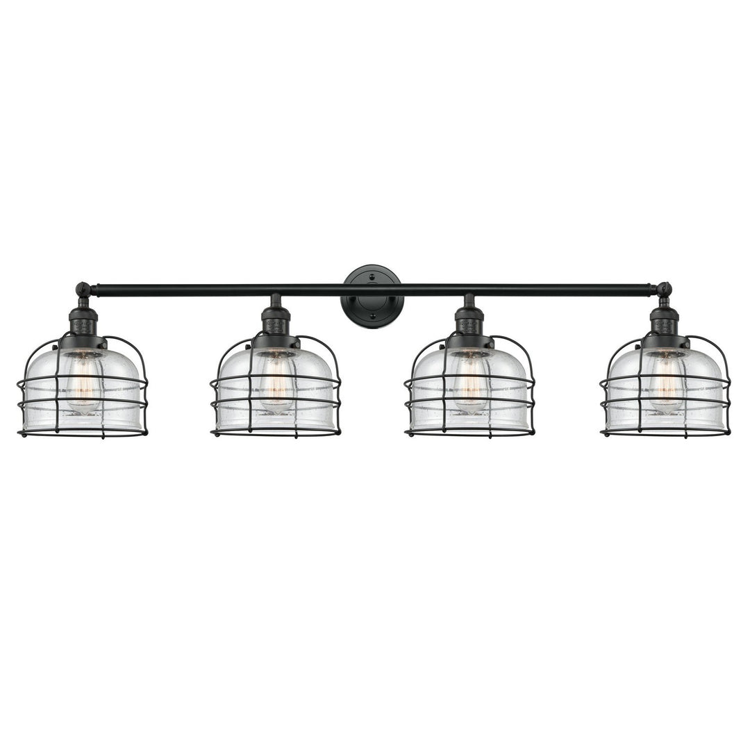 Innovations Franklin Restoration 215-BK-G74-CE-LED Bath Vanity Light 44 in. wide - Matte Black