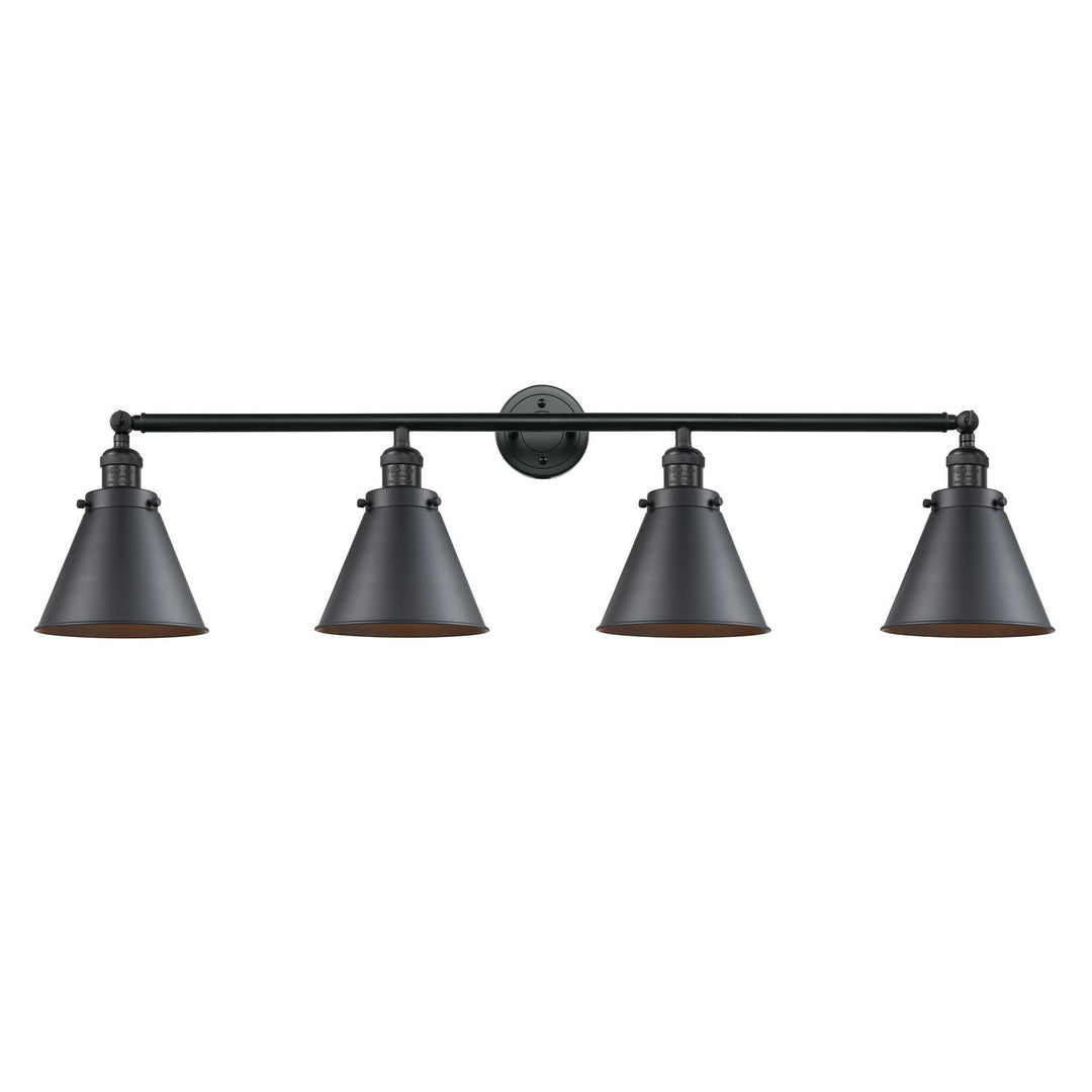 Innovations Franklin Restoration 215-BK-M13-BK Bath Vanity Light 44 in. wide - Matte Black