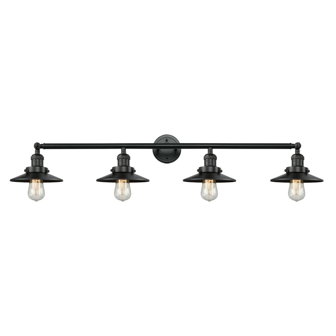 Innovations Franklin Restoration 215-BK-M6 Bath Vanity Light 44 in. wide - Matte Black