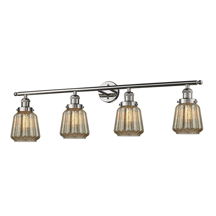 Innovations Franklin Restoration 215-PN-G146-LED Bath Vanity Light 43 in. wide - Polished Nickel