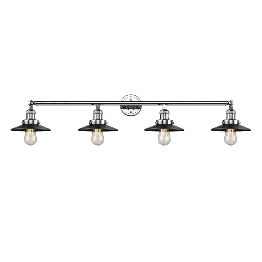 Innovations Franklin Restoration 215-PC-M6BK-LED Bath Vanity Light 44 in. wide - Polished Chrome