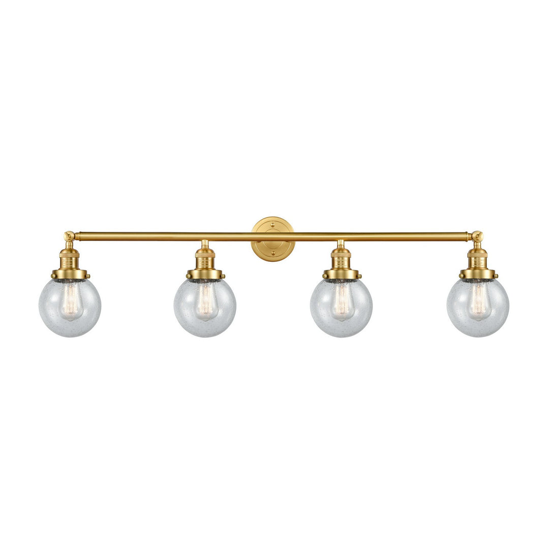 Innovations Franklin Restoration 215-SG-G204-6 Bath Vanity Light 42 in. wide - Satin Gold