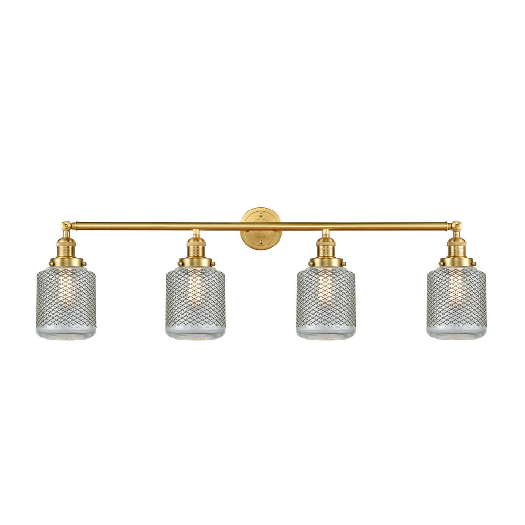 Innovations Franklin Restoration 215-SG-G262 Bath Vanity Light 44 in. wide - Satin Gold