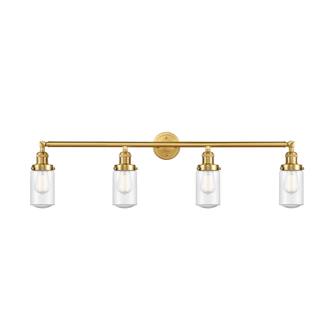 Innovations Franklin Restoration 215-SG-G314-LED Bath Vanity Light 43 in. wide - Satin Gold
