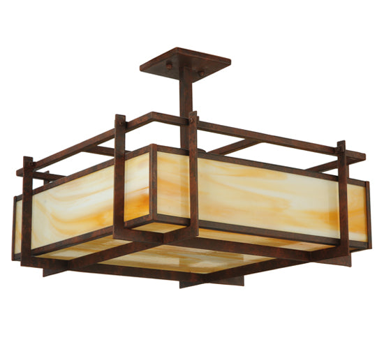 Meyda Tiffany Boulder Creek 124193 Ceiling Light - Rust