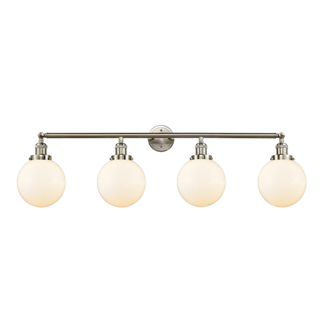 Innovations Franklin Restoration 215-SN-G201-8 Bath Vanity Light 44 in. wide - Brushed Satin Nickel