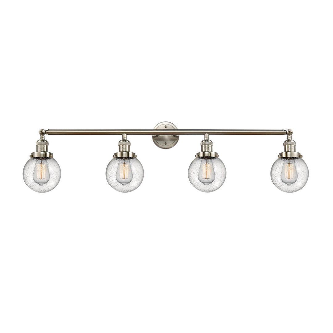 Innovations Franklin Restoration 215-SN-G204-6-LED Bath Vanity Light 42 in. wide - Brushed Satin Nickel