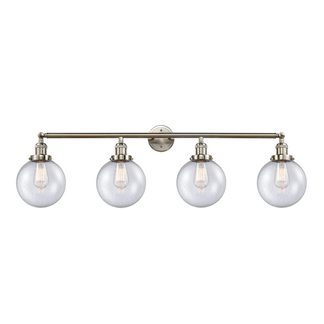 Innovations Franklin Restoration 215-SN-G204-8 Bath Vanity Light 44 in. wide - Brushed Satin Nickel