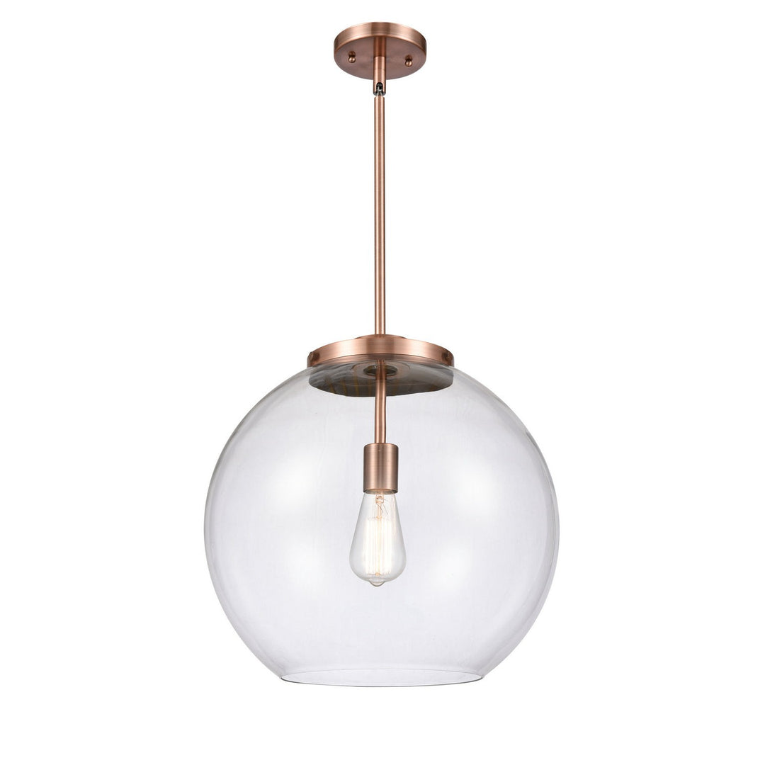 Innovations Ballston 221-1S-AC-G122-16-LED Pendant Light - Antique Copper